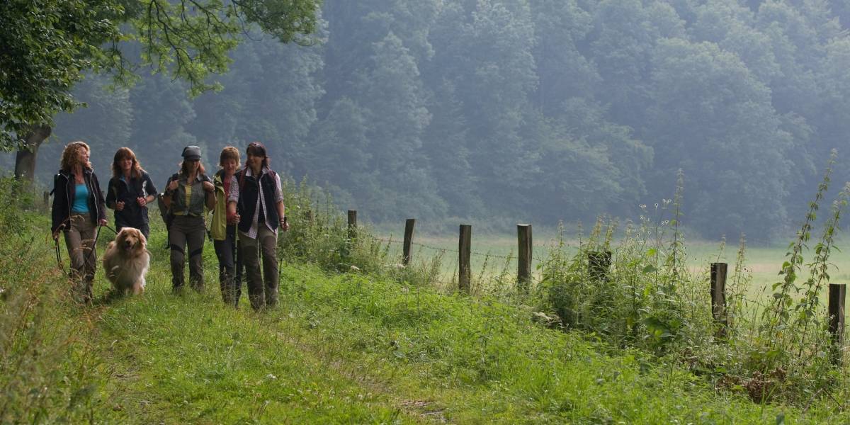 Wanderer auf dem Uplandweg © Touristikzentrale Paderborner Land / Reinhard Rohlf